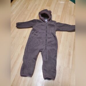 Columbia Brown Fleece Bunting 12-18m